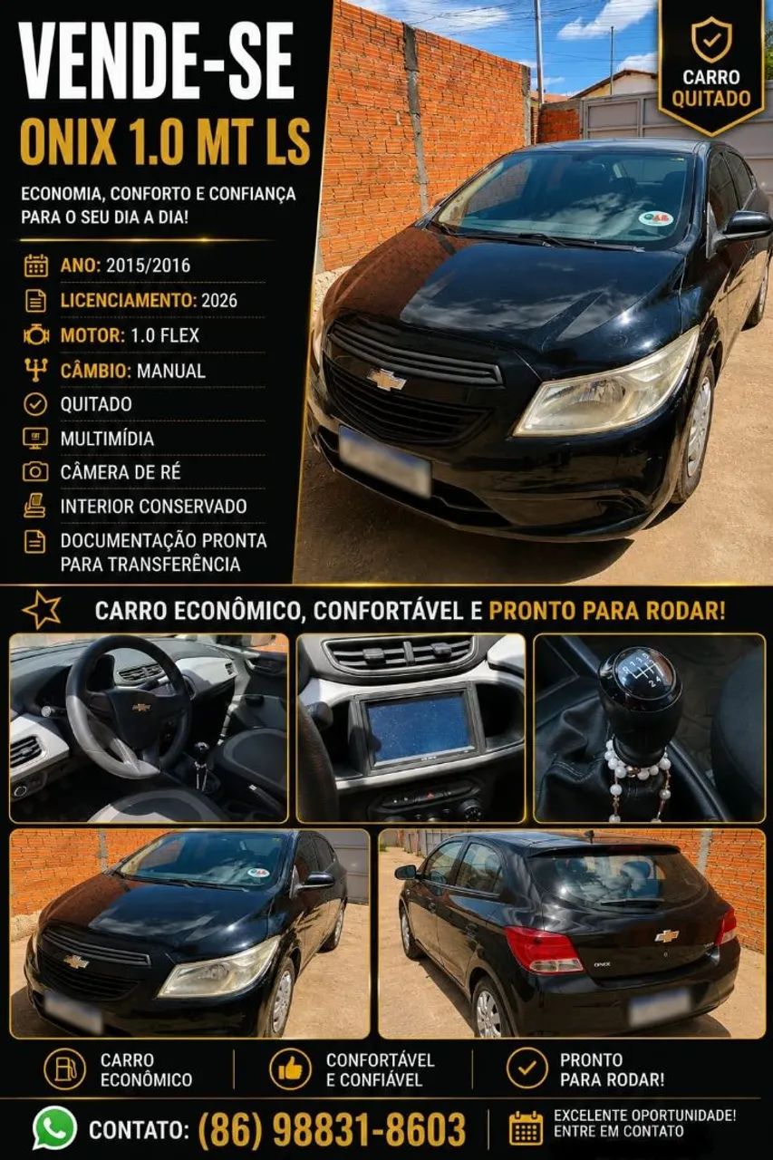 Chevrolet Onix ONIX HATCH LS 1.0 8V FlexPower 5p Mec. 2016