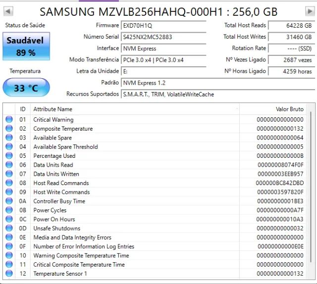 SSD NVME 256GB SAMSUNG PM981 M.2 2280 OEM - Foto 3