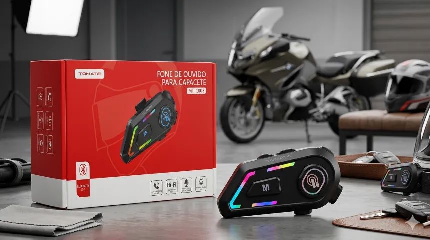 Fone de Ouvido Bluetooth para Capacete (Receptor de Chamada) Mt-C003