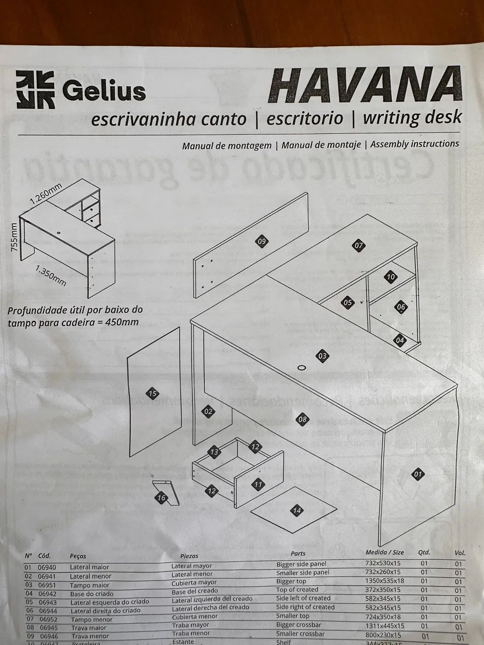 Escrivaninha para estudo e trabalho  - Foto 3