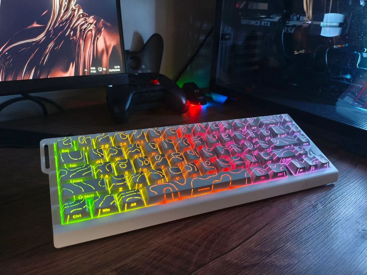 Teclado Magnético Gamer Attack Shark X68he - Foto 3