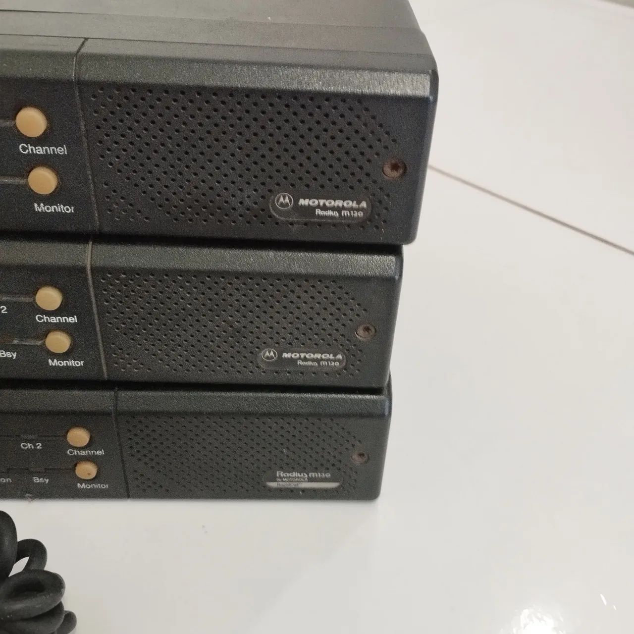 3 Rádios Comunicadores Motorola VHF M120 M130 usados NO ESTADO LEIA - Foto 2