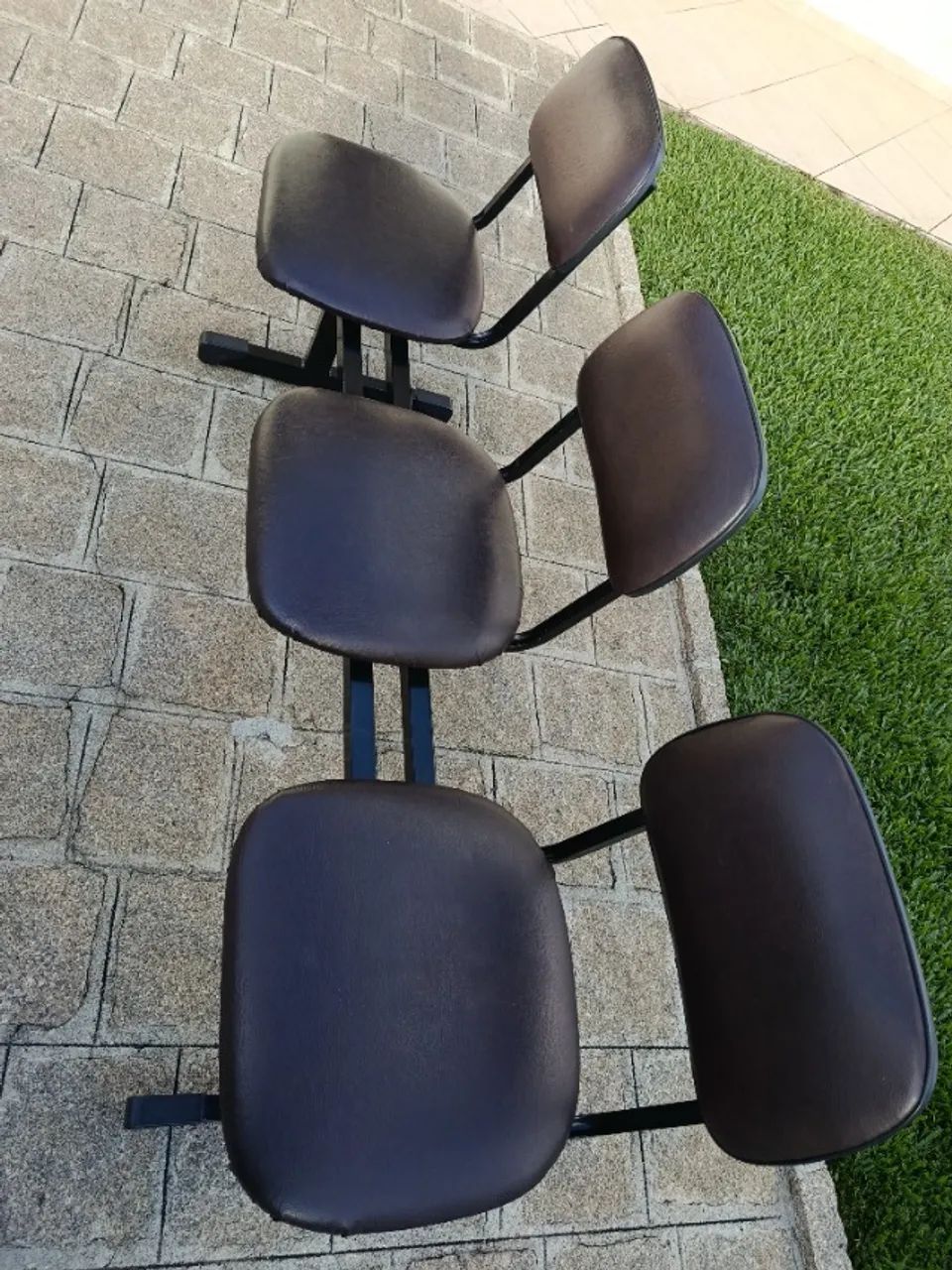 Cadeira longarina com três lugares   - Foto 3