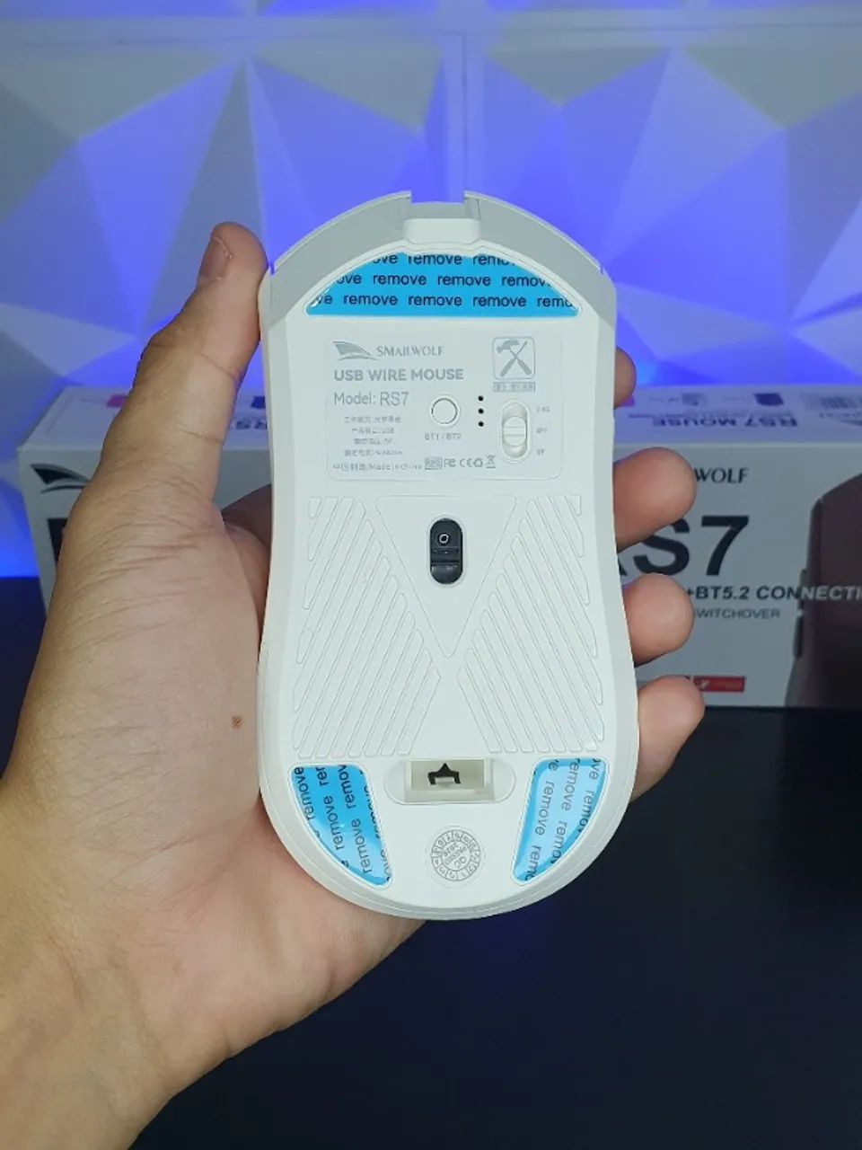 Mouse Smailwolf RS7 - Tri Mode, Sensor PixArt, 20.000 DPI - Foto 3