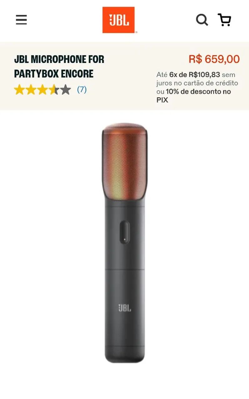Microfone JBL ou troco microfone sem fio normal
