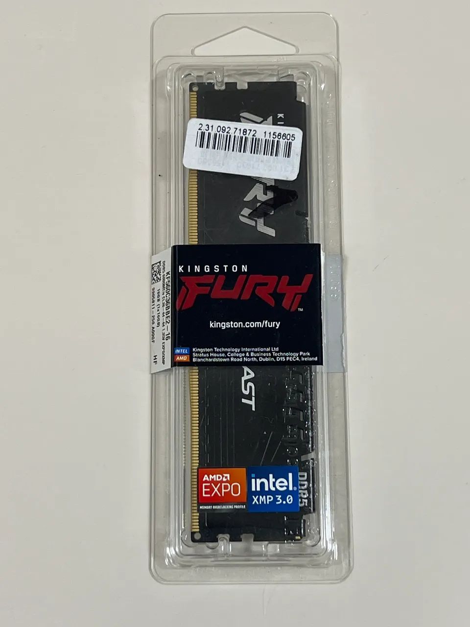 Memória RAM DDR5 kingston 16gb 6000MT/S CL36