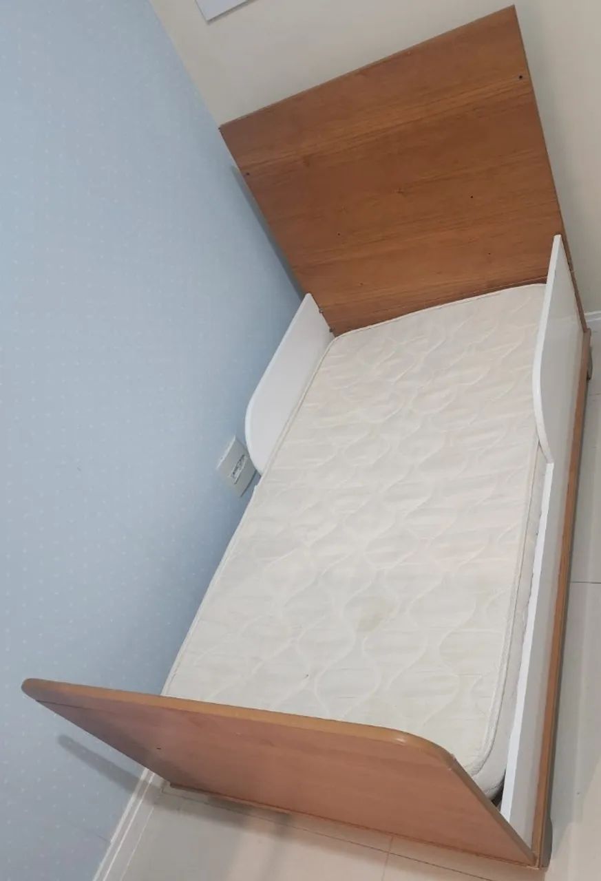 Cama / Berço Infantil MDF com Colchão