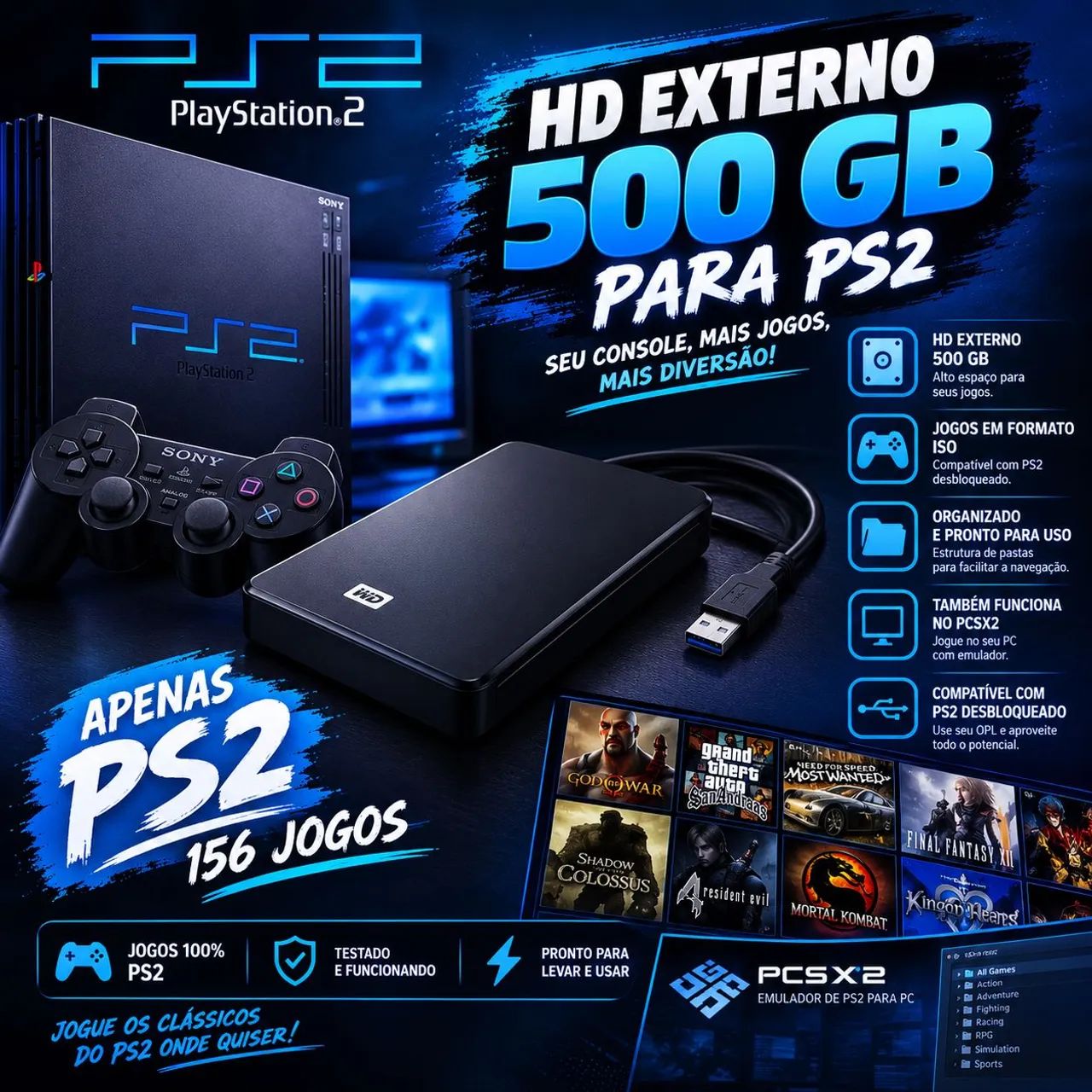 HD EXTERNO USB PARA PS2
