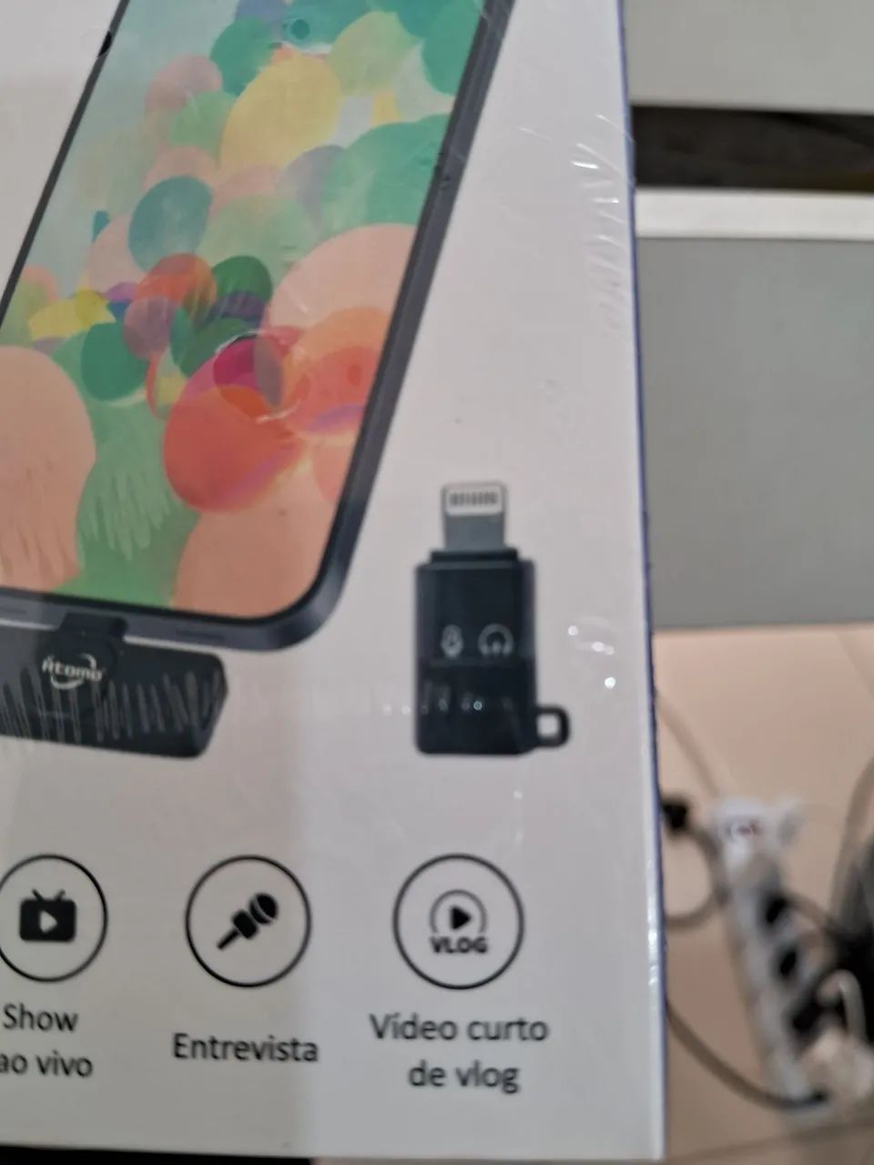 Microfone de Lapela para Tipo C e Iphone Atomo MO-FR-Y07 - Foto 2