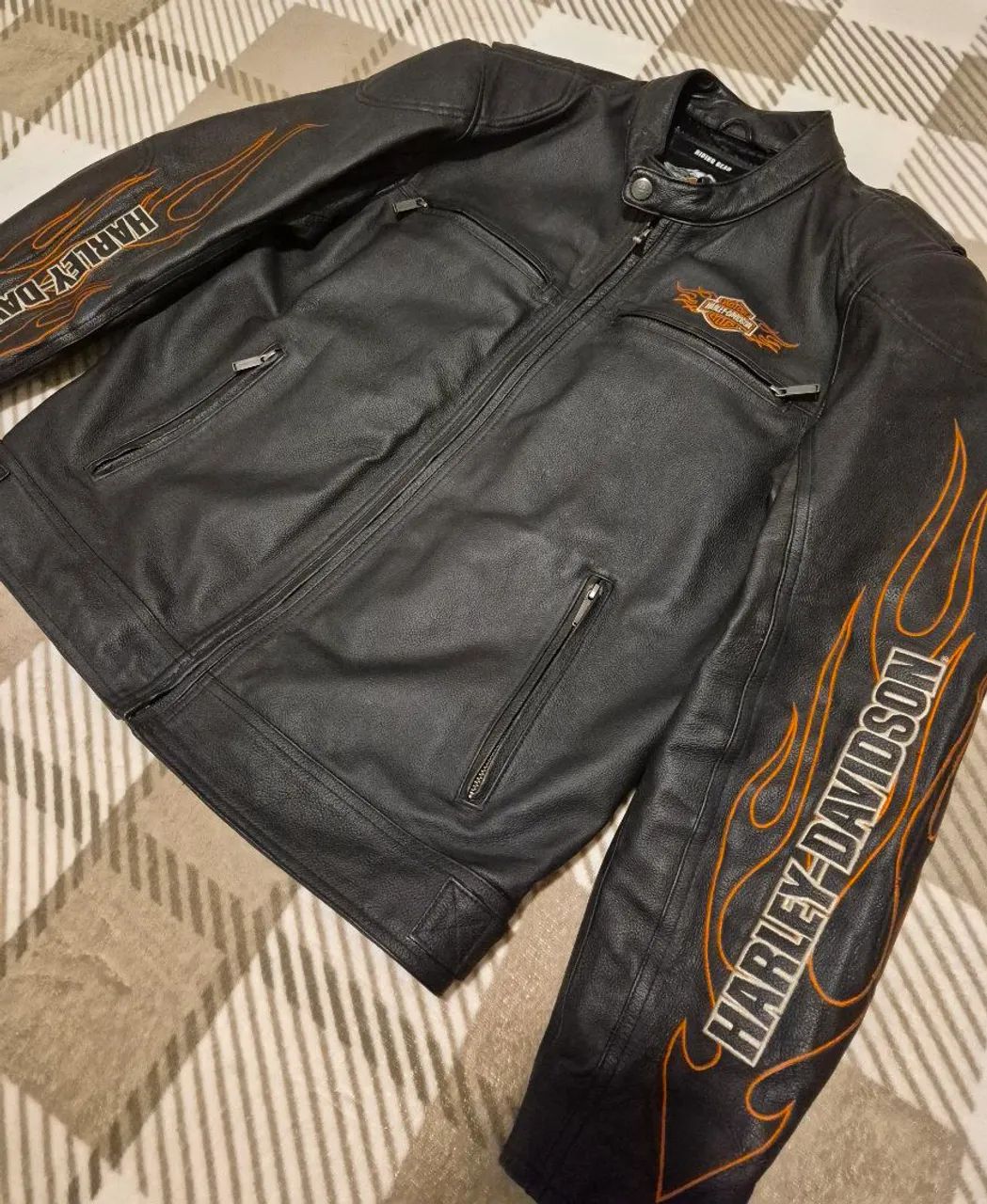 Jaqueta Original Harley Davidson modelo  Flames  Tamanho  G - Foto 2