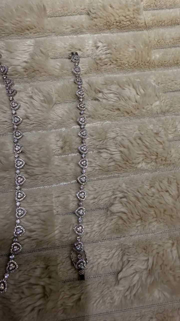 Riviera colar e pulseira coração prata  - Foto 3