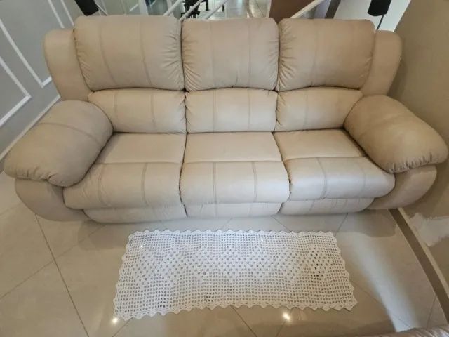 Sofá Couro S Reclinável 3 e 2 Lugares Super LUXO! - Foto 4