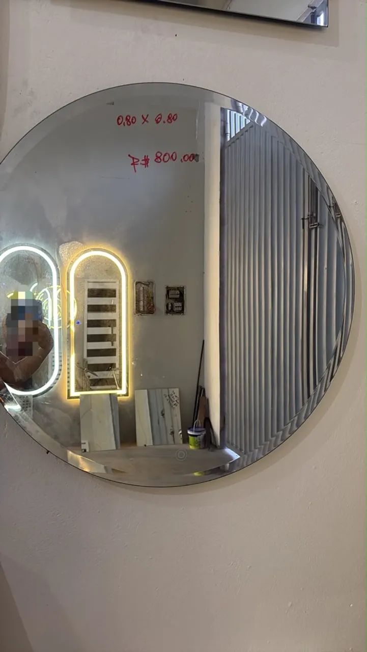 ESPELHOS ORGÂNICOS E JATEADOS COM LED  - Foto 4