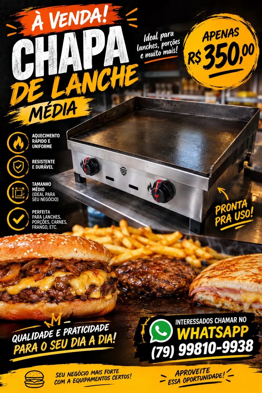 CHAPA DE LANCHE