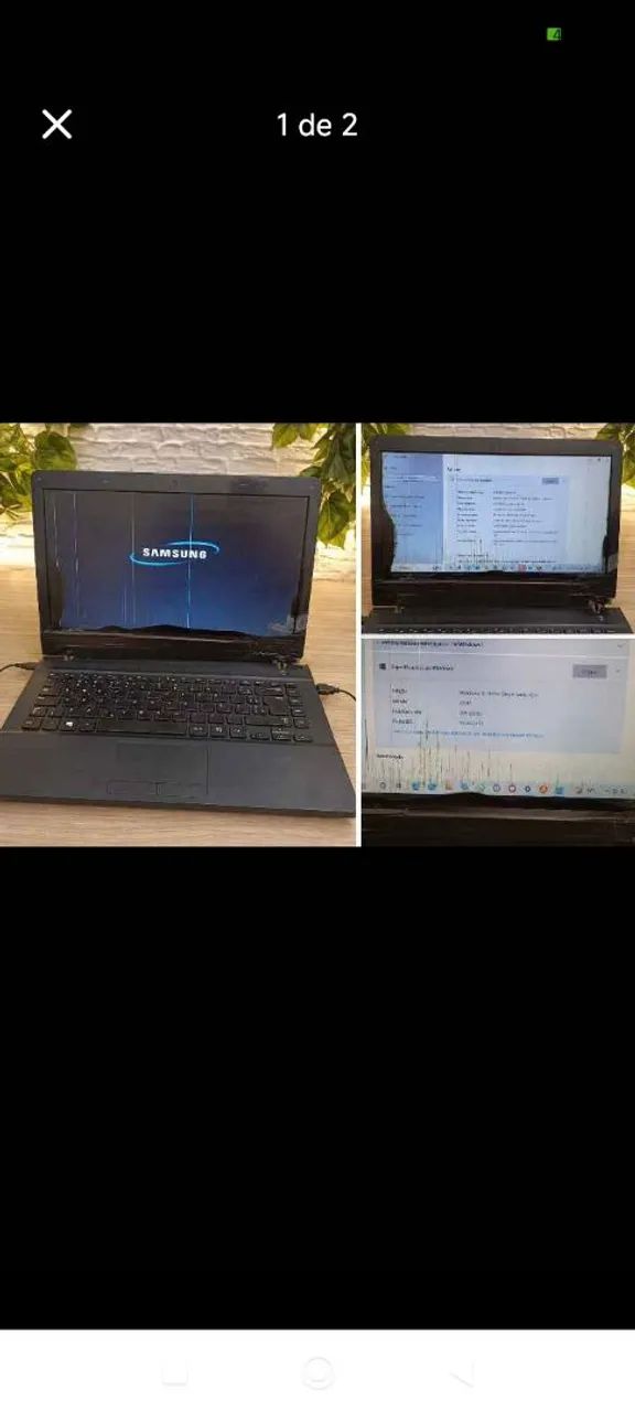 Notebook Samsung com defeito 
