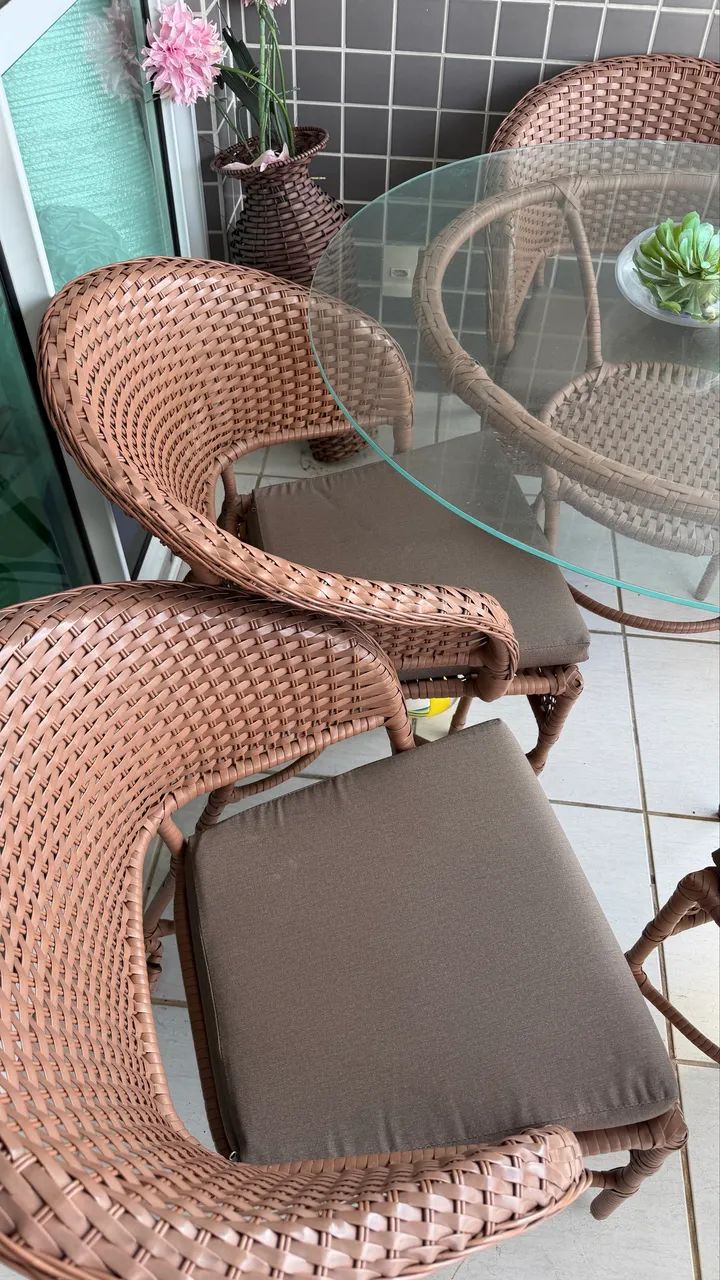 Conjunto mesa Rattan  - Foto 3