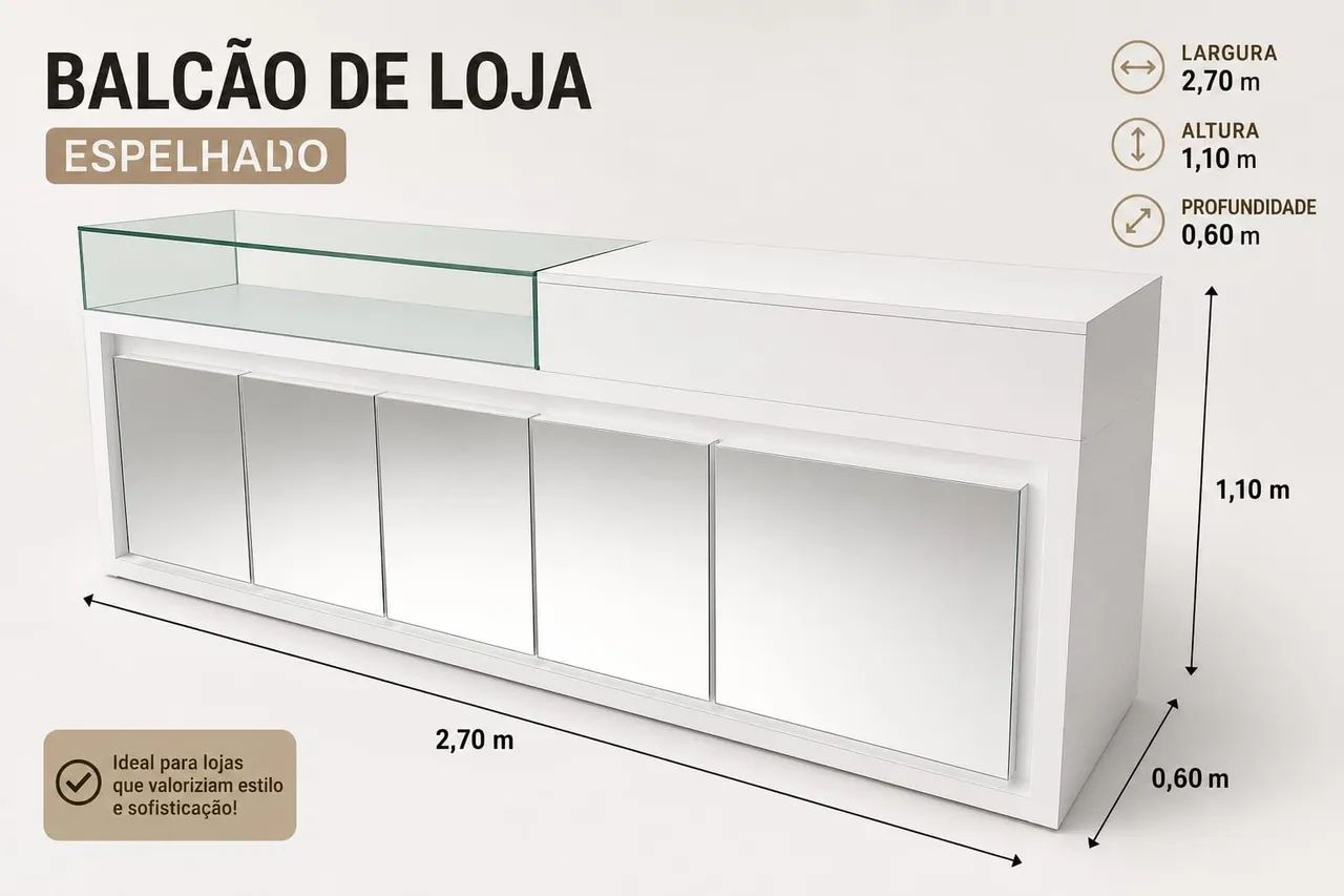 Balcao espelhado  - Foto 5