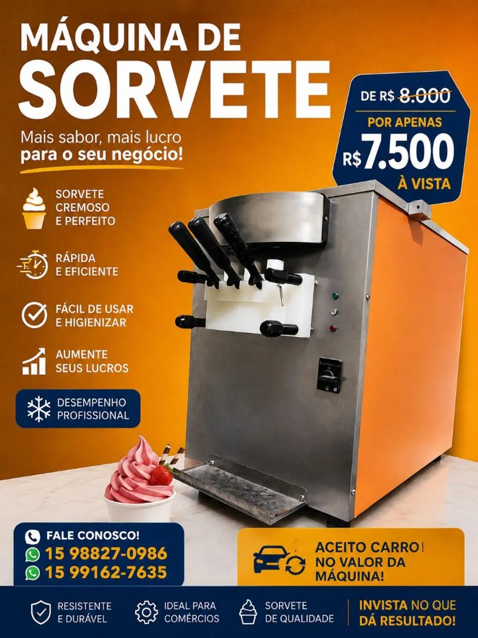 Máquina de sorvete Sorvitta.