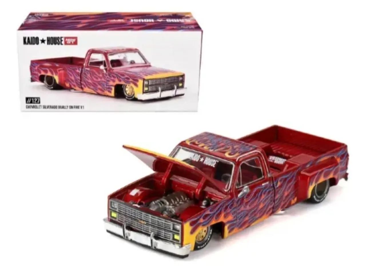 Mini GT Kaido House Silverado Flame #127 - Hobbies e coleções