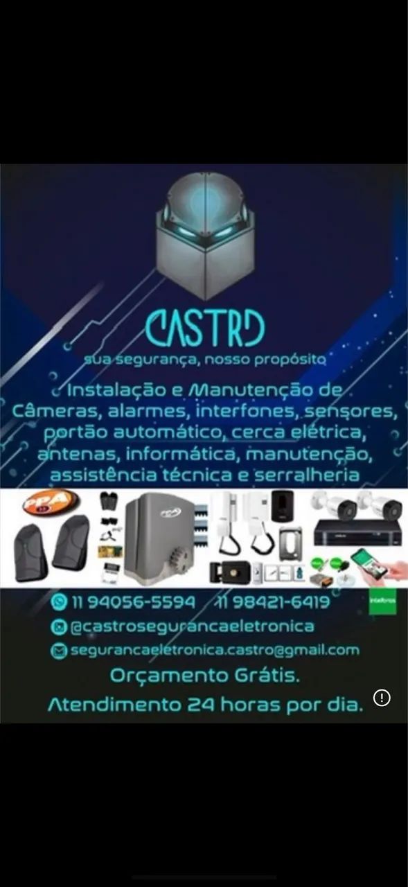 Conserto de Portão automático e câmeras CFTV.