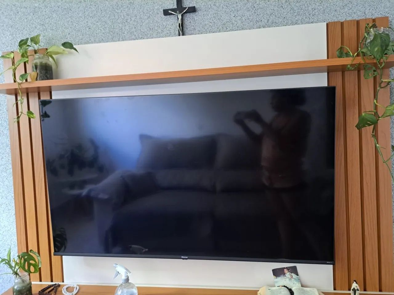 TV Hisense 58 polegadas 4K. <br>A tela está quebrada (painel  - Foto 2