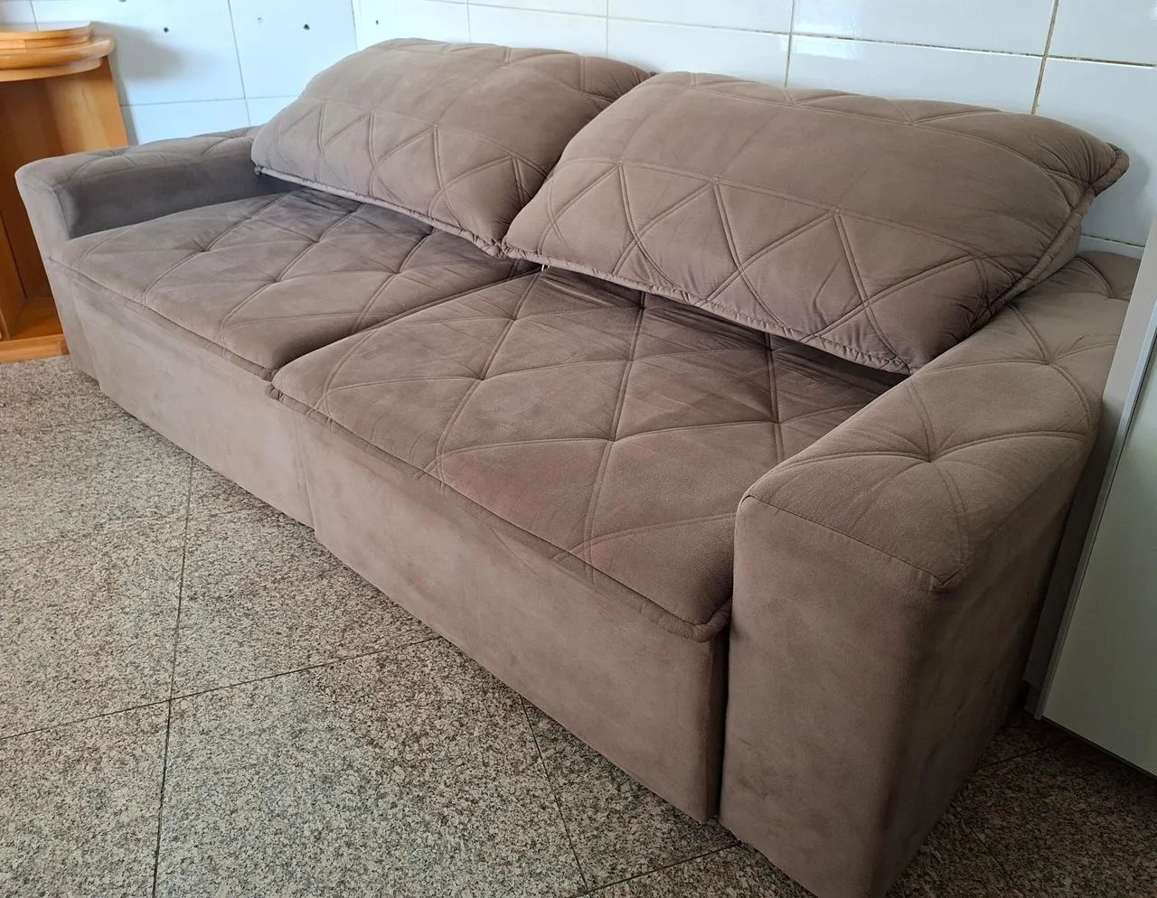 Sofá Retrátil E Reclinável,  2.80 metros - ENTREGA GRÁTIS - Foto 3