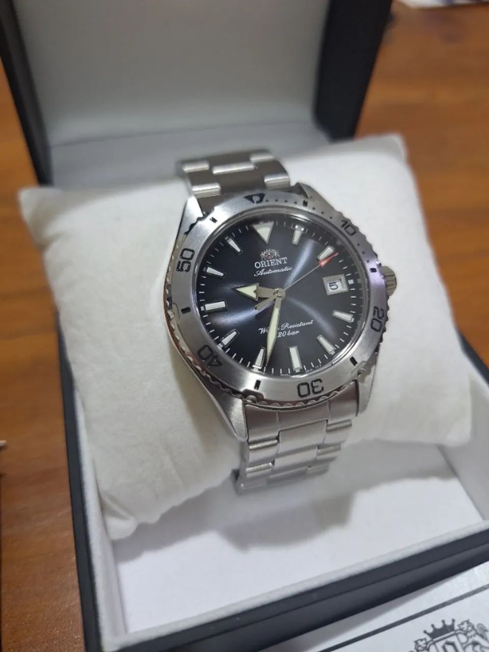 Relógio Orient Mako 40mm Automático Safira Novíssimo  - Foto 2