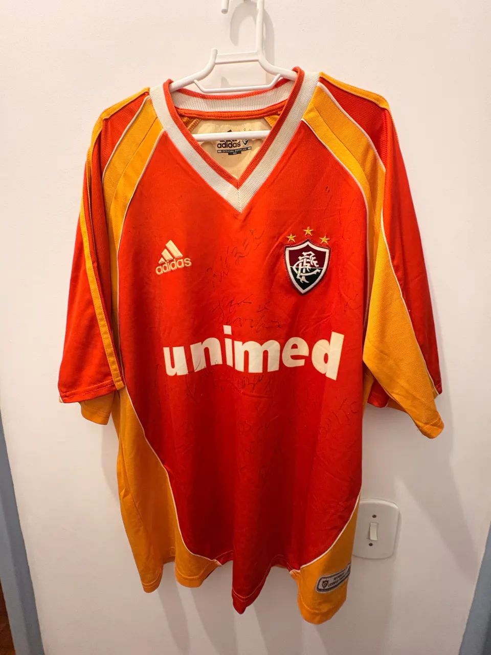 Camisa Fluminense Centenário Laranja 2002 - Foto 5