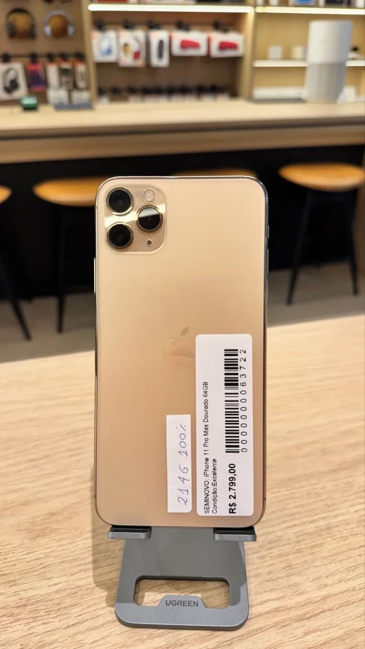 iPhone 11 Pro Max 64GB Dourado - Seminovo 