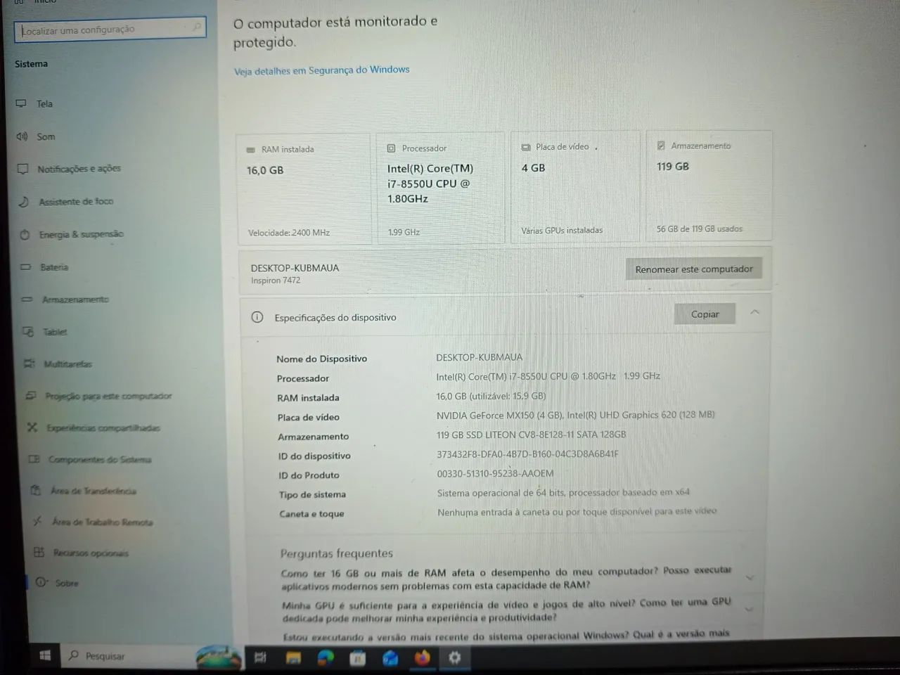 Vendo notebook Dell core i7 16GB Ram - Foto 5