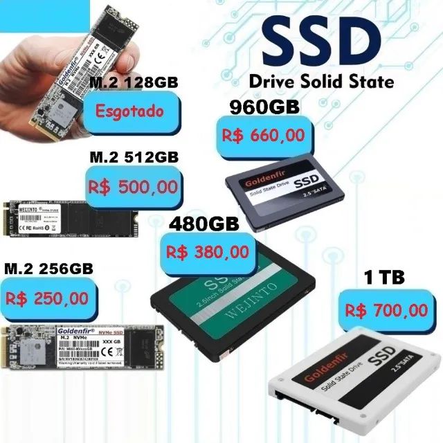 SSD 256GB 480GB 960GB 1TB Novos Lacrados !