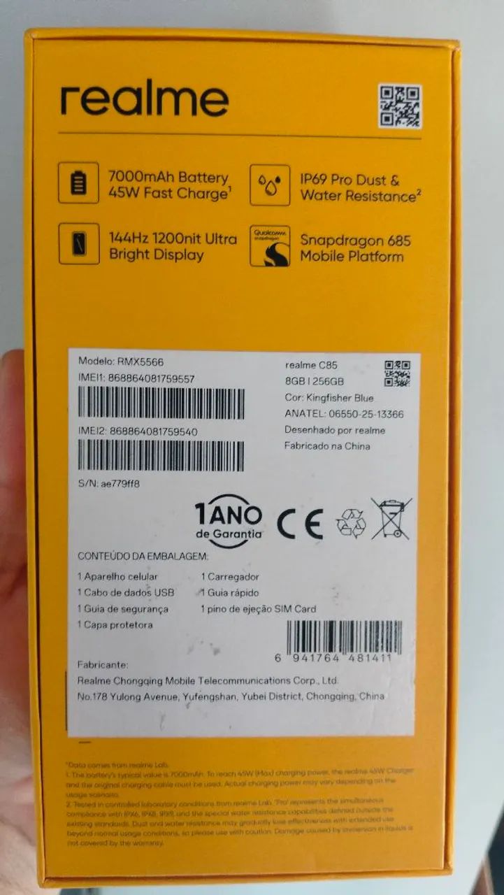 Celular c86 relme 