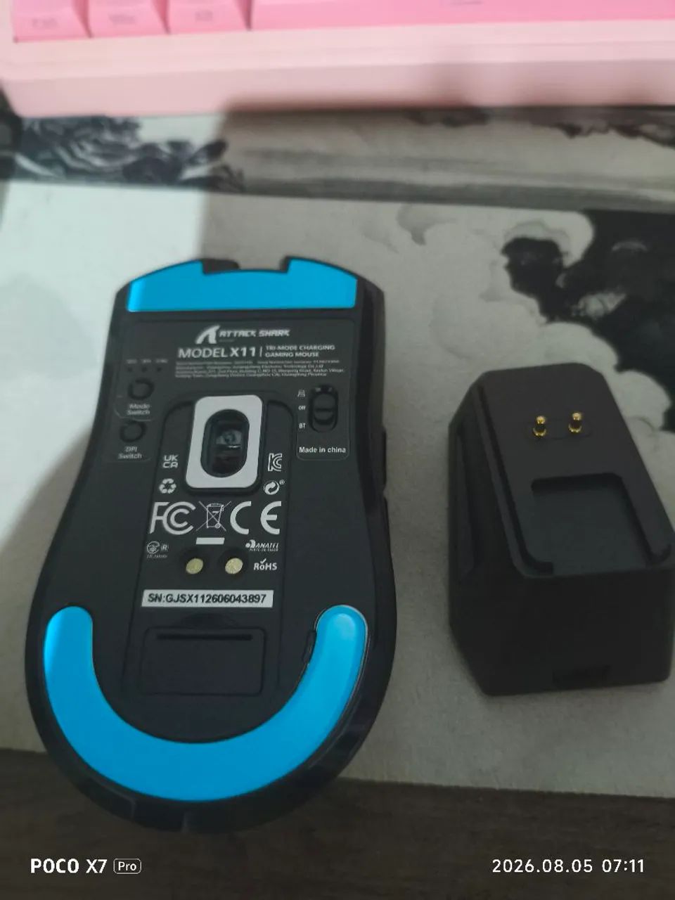 Mouse Gamer Attack Shark X11 Preto - Lacrado - Foto 5