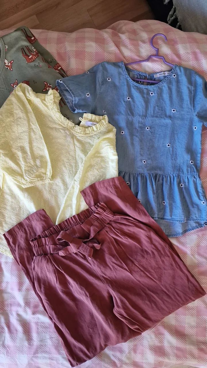 Lote de roupas 8-10anos e converse 35 - Foto 4