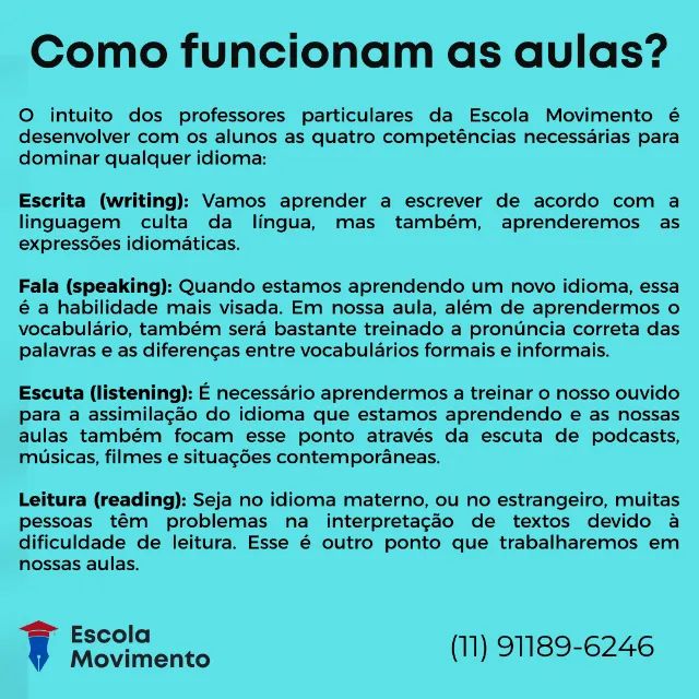 Curso de inglês, espanhol, português e redação com professores particulares - Foto 3