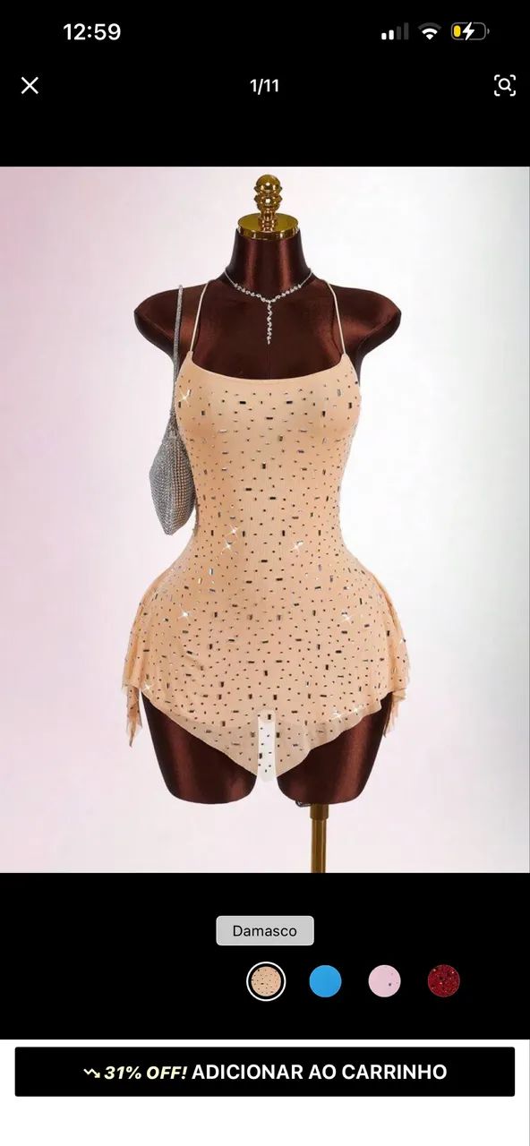 Vestido Shein Damasco