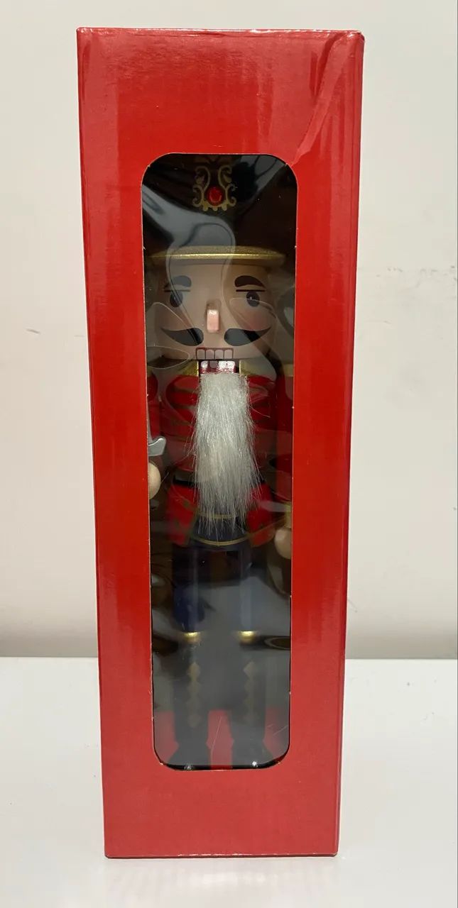 Quebra-Nozes Soldado de Madeira 26cm com Espada e Boca Articulada - Foto 4