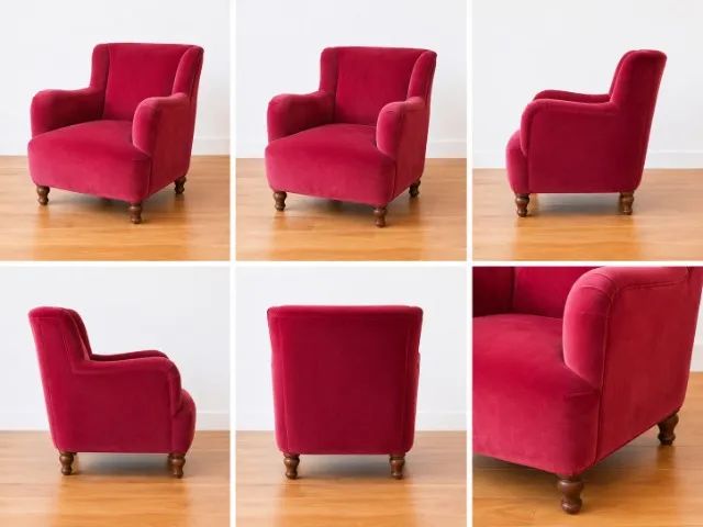 PAR DE POLTRONAS VINTAGE EM VELUDO VERMELHO - Foto 2