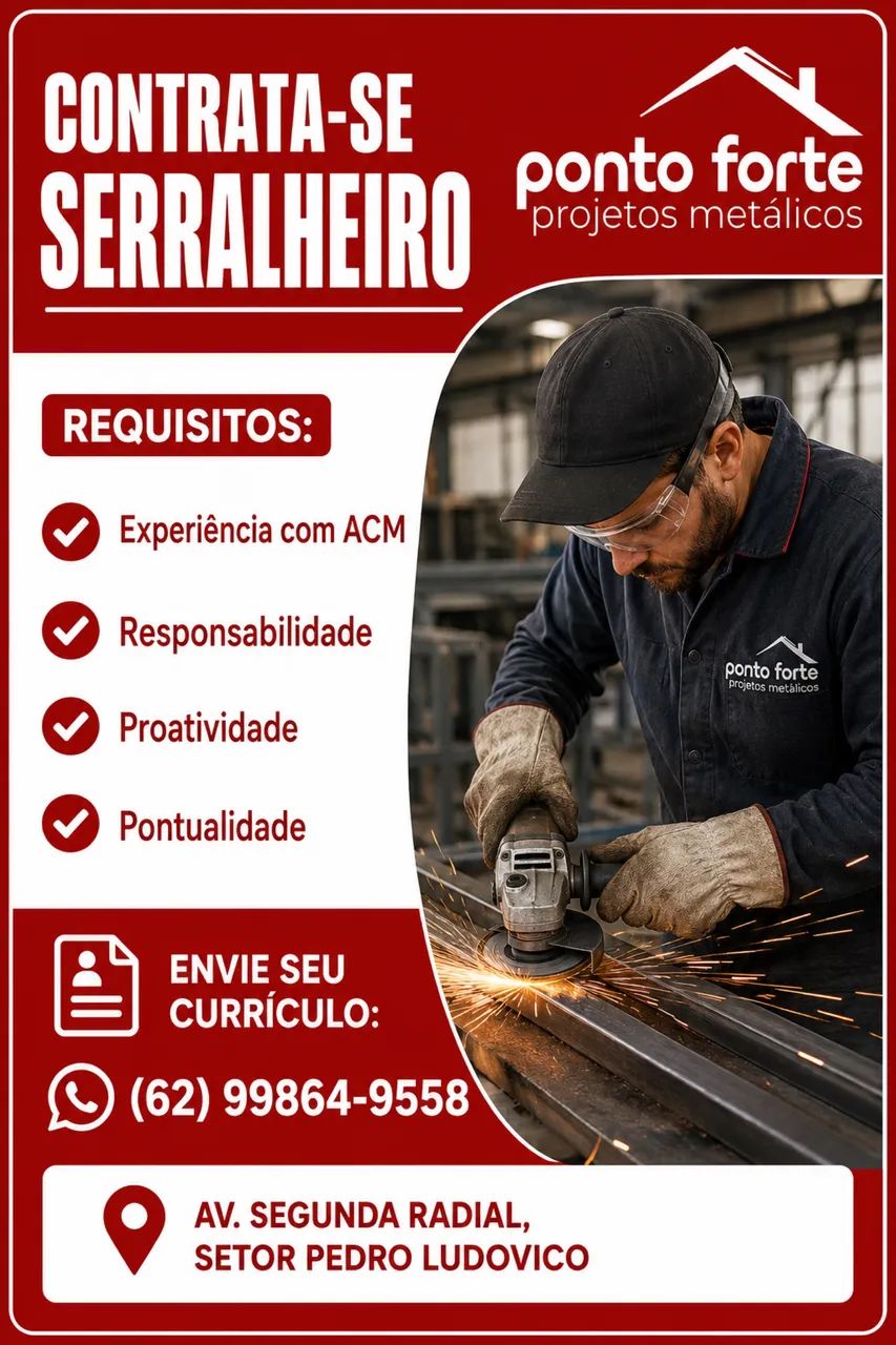 CONTRATA-SE SERRALHEIRO PROFISSIONAL 