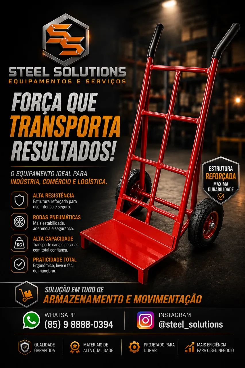 Carrinho Transporte Movimentação  - Foto 2