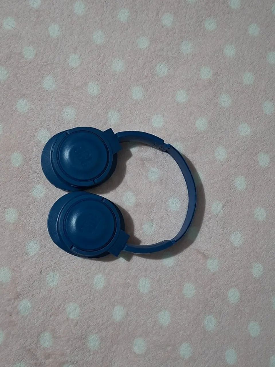 Headphone sem fio Bluetooth Azul