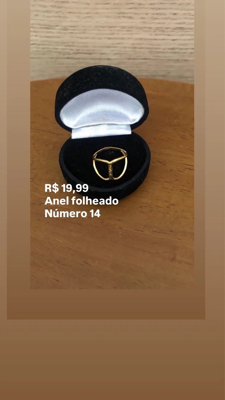 Anel folheado número 14 - Foto 2