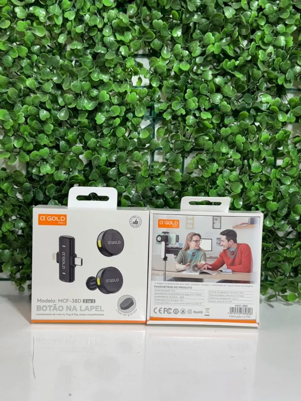 Microfone de Lapela com Cancelamento de Ruído 