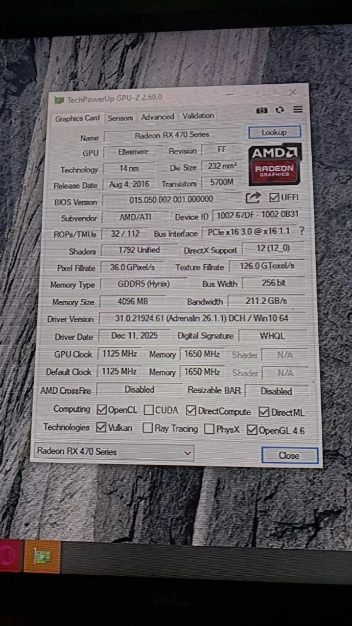 Placa de video Rx 470 4 GB - Foto 3