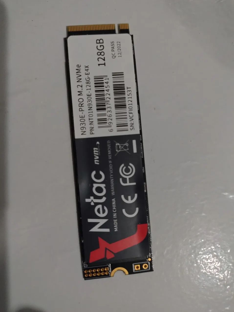 Nvme 128 gigas com Win 10 