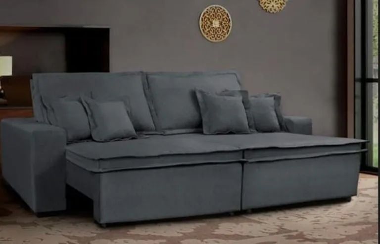 Sofá 4 lugares,  cama in box - Foto 2
