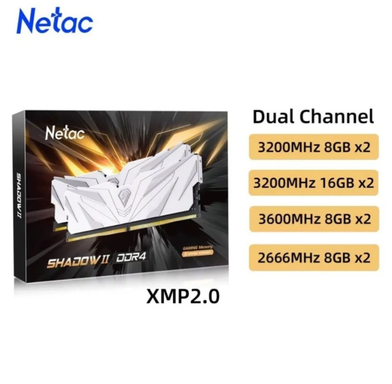 Memória ram Netec Shadow ll 2x8 GB. SEM USOS!!!