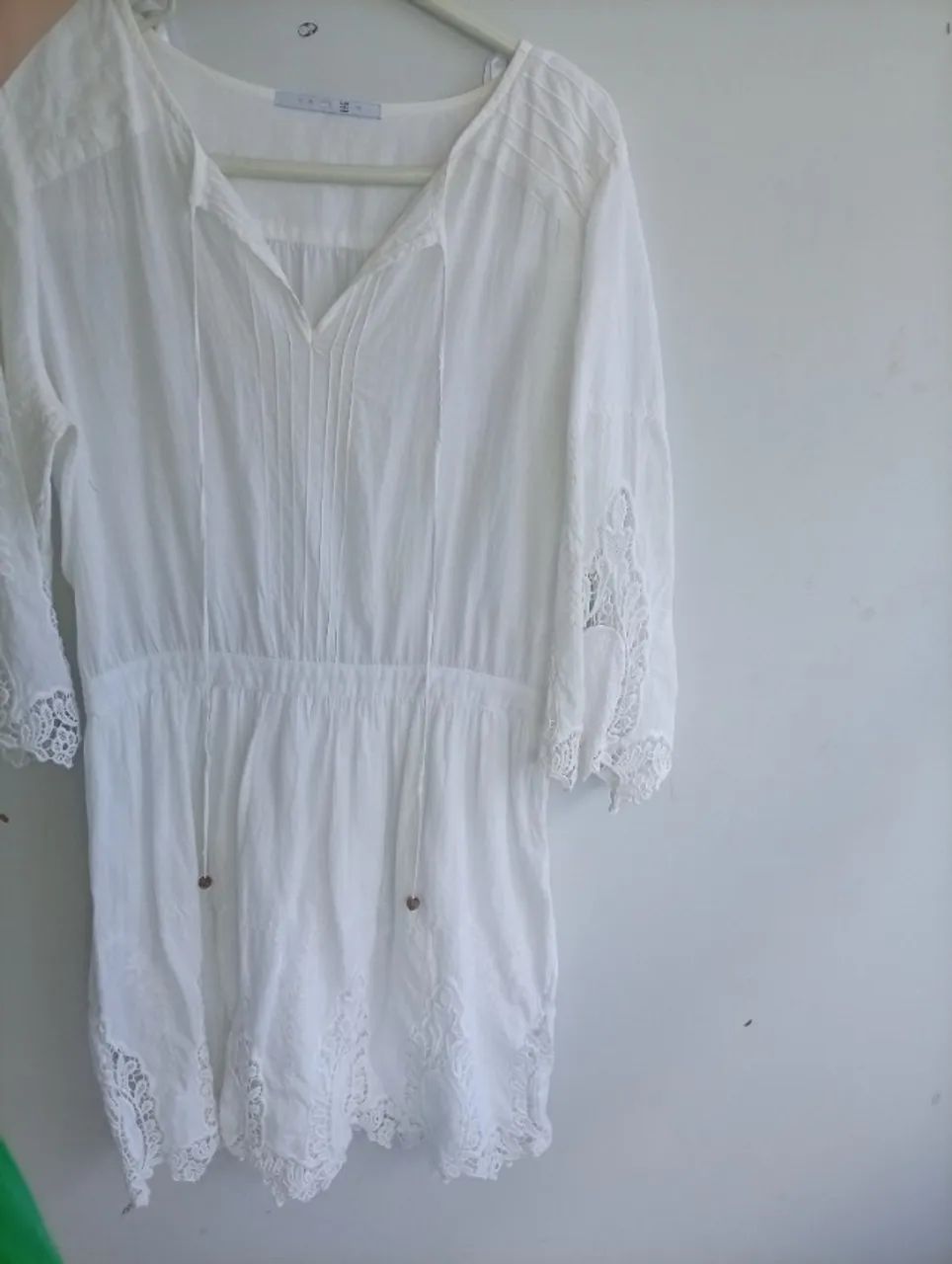 Vestido branco com renda  - Foto 5