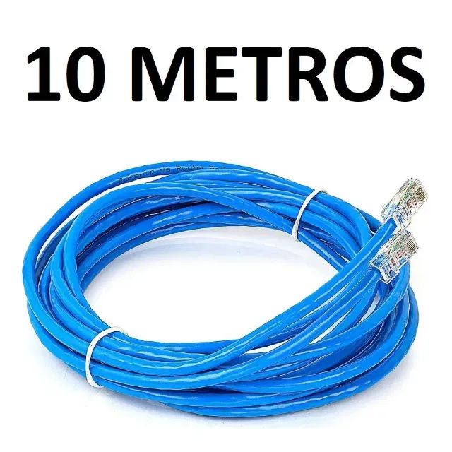 CABO DE REDE INTERNET LAN RJ45 CAT5 MONTADO 10 METROS ALTOMEX. - Foto 2