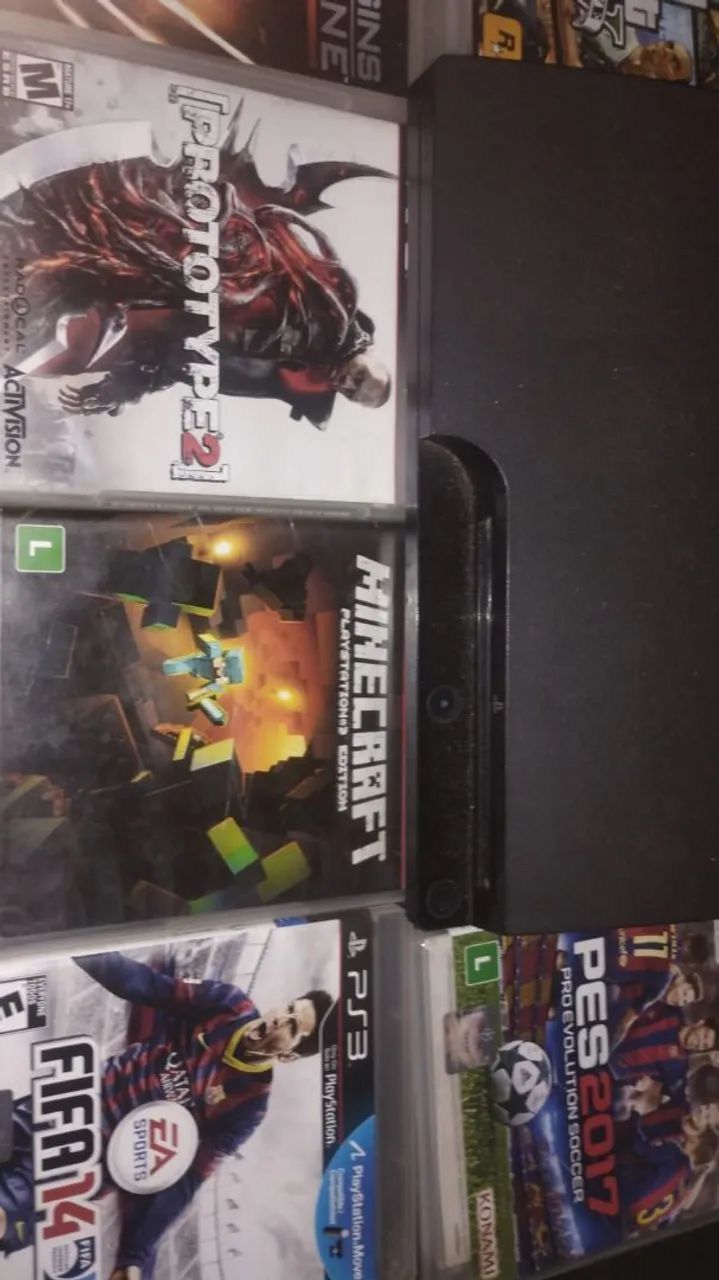 Ps3 com jogos e controle - Foto 2